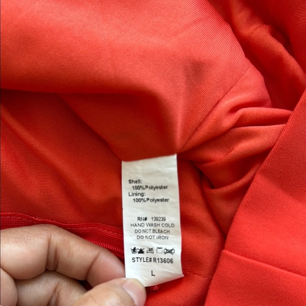 DO+BE Orange Bodycon Mini Dress with Flutter Sleeves - Picture 7 of 7